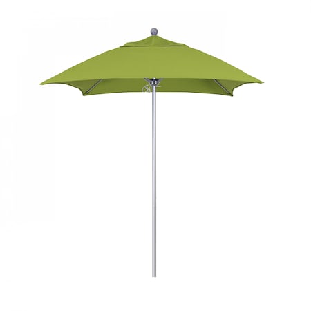 California Umbrella 6' Silver Aluminum Market Patio Umbrella, Sunbrella Macaw 194061333983